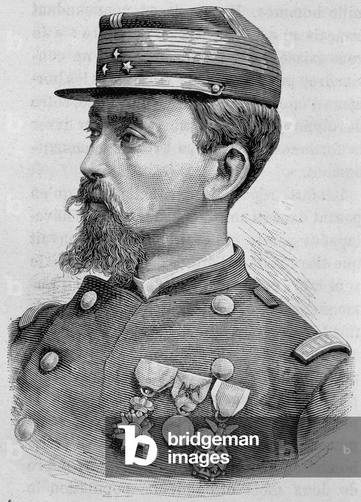 Portrait of General Crémer. 19th century engraving.