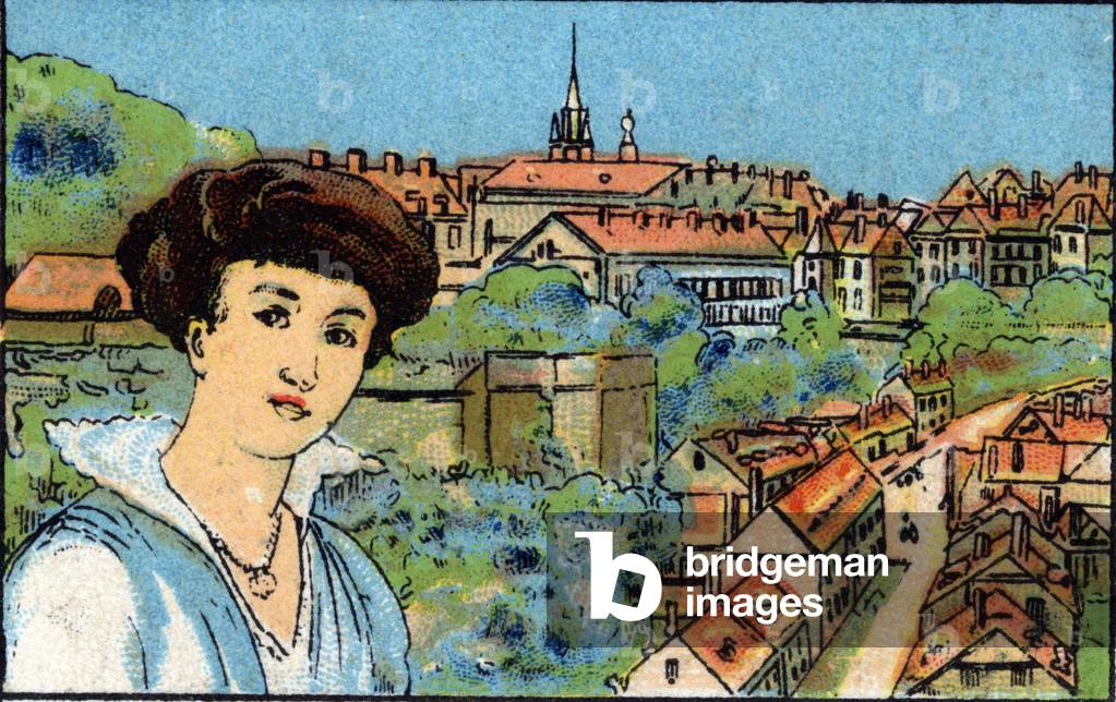 Portrait of Princess Charlotte, Grand Duchess of Luxembourg, 1936 (chromo)