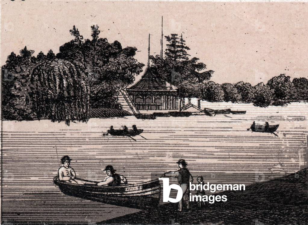 Chicago, United States: view of Central Park. in “” The world illustrates 168 views”” Undated (late 19th century)