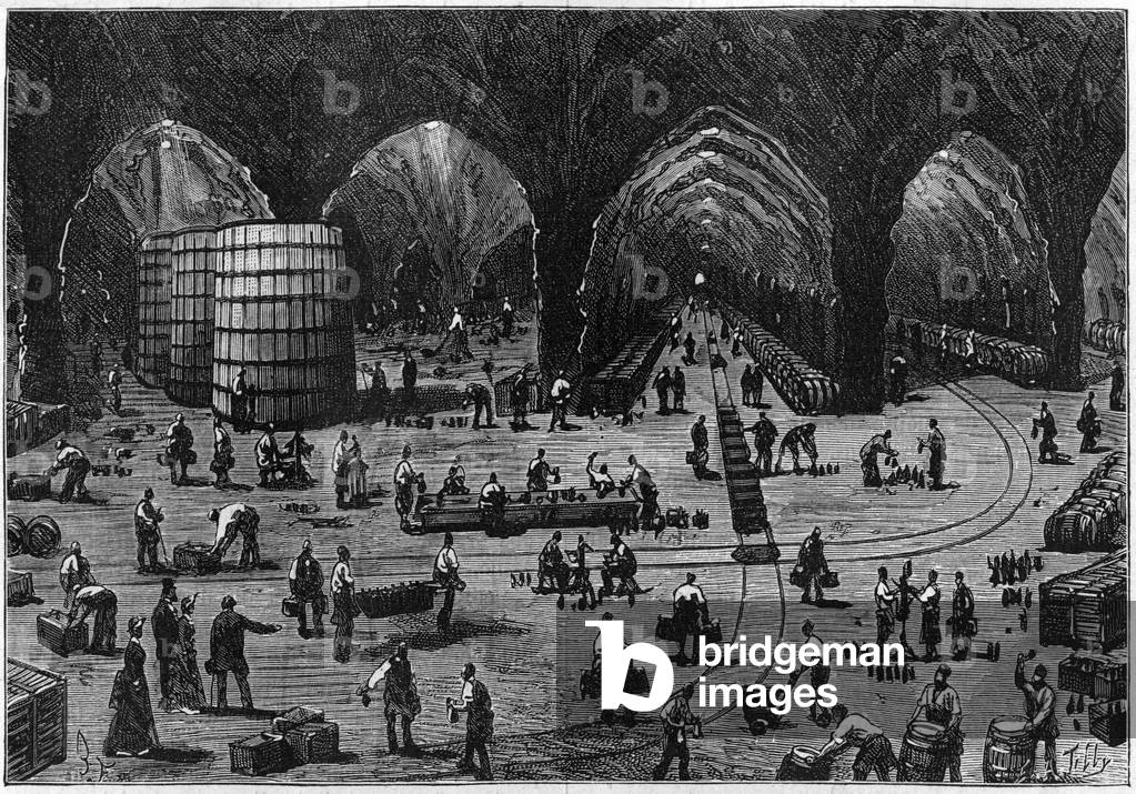 General view of the cellars of the Champagne House Mercier in Epernay.