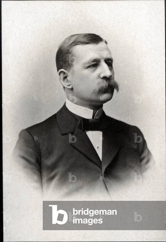 Portrait of Salomon August Andree (1854-1897), Swedish engineer, physicist, aeronaut and polar explorer. 