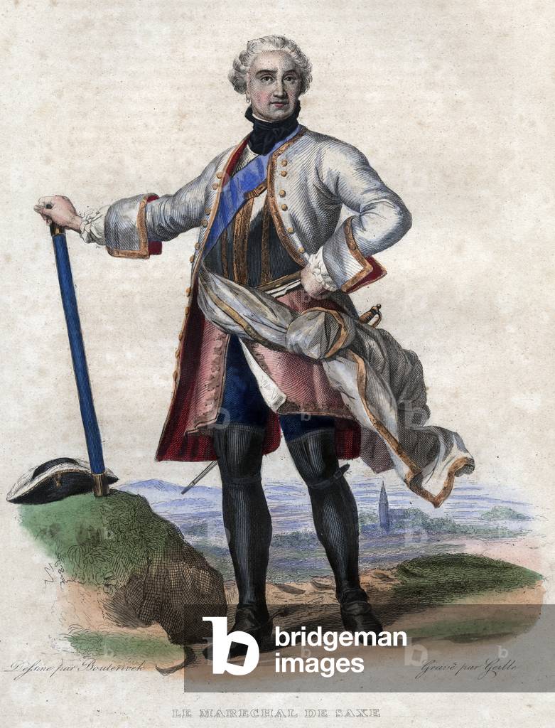 "Ritratto di Maurice de Saxe (1696-1750)", 1836 di French School