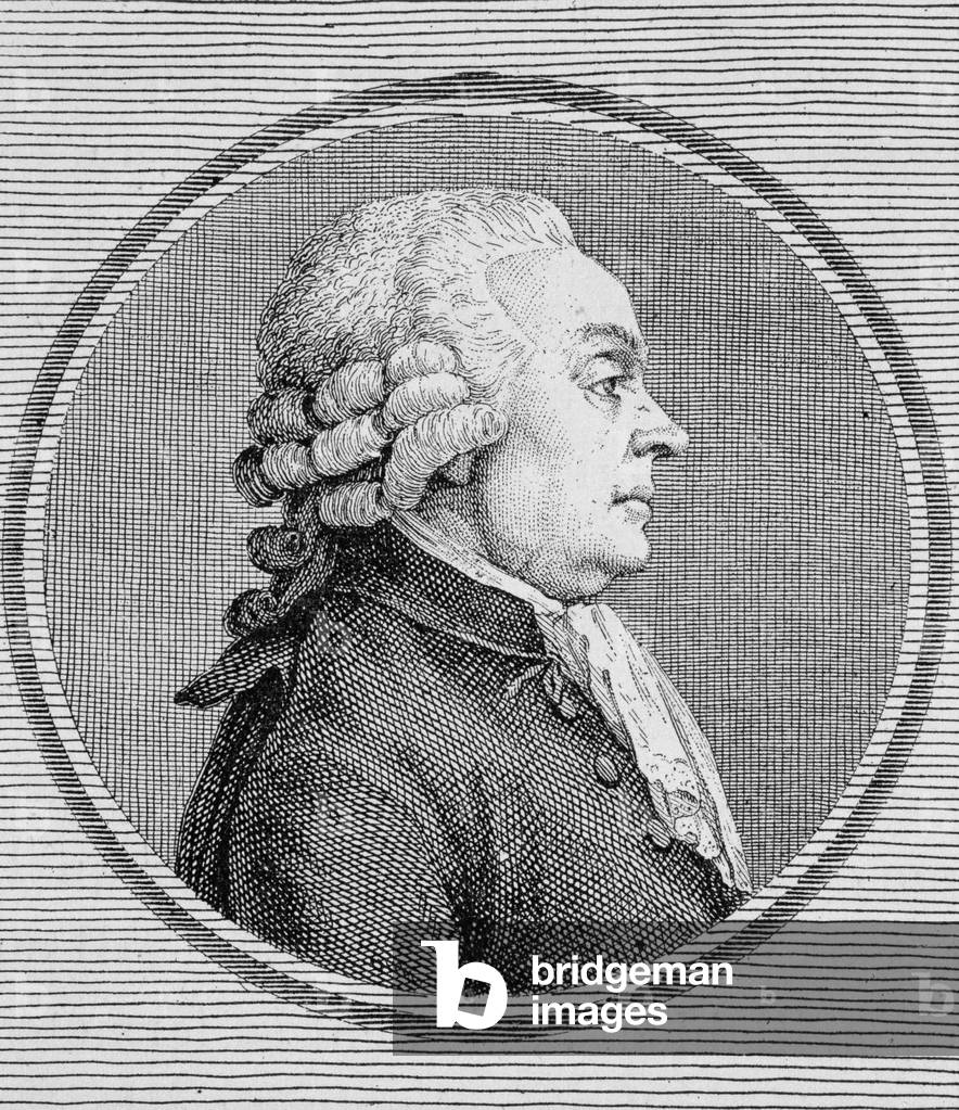 "Ritratto di Dionis du Séséjour (1734 -?). Incisione della fine del XIX secolo in «Histoire de France» di H. M