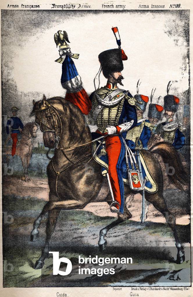Guide to the French Armee. sd. engraving of the 19th century.