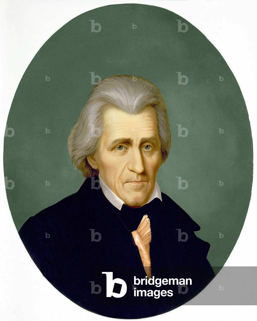 Portrait of Andrew Jackson. 19th century engraving.