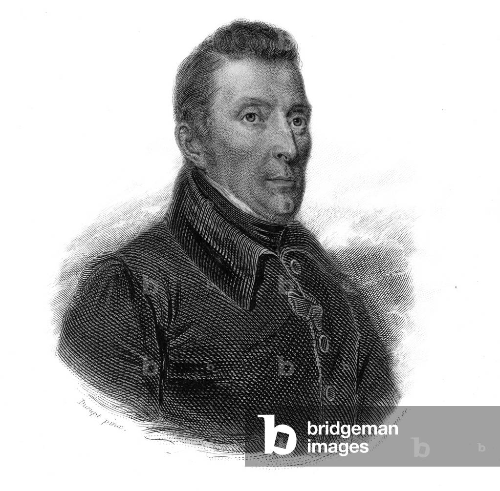 Portrait of Alexis Halette, 1788 -1846, French engineer, 1833 (engraving)