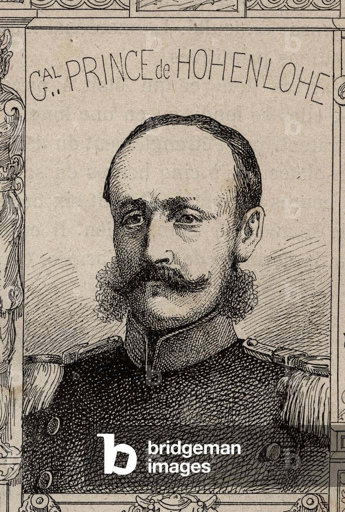 portrait of German general Clovis de Hohenlohe-Schillingsfurst - 1870-71 (engraving)