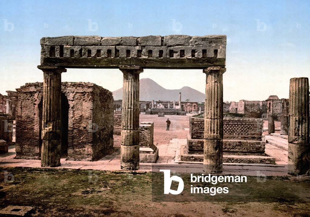 View of pompei in 1900.