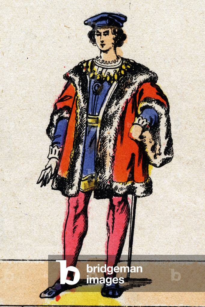 Valois Dynasty: Portrait of Charles VIII (1470-1498), King of France from 1483 to 1498, late 19th century (print)