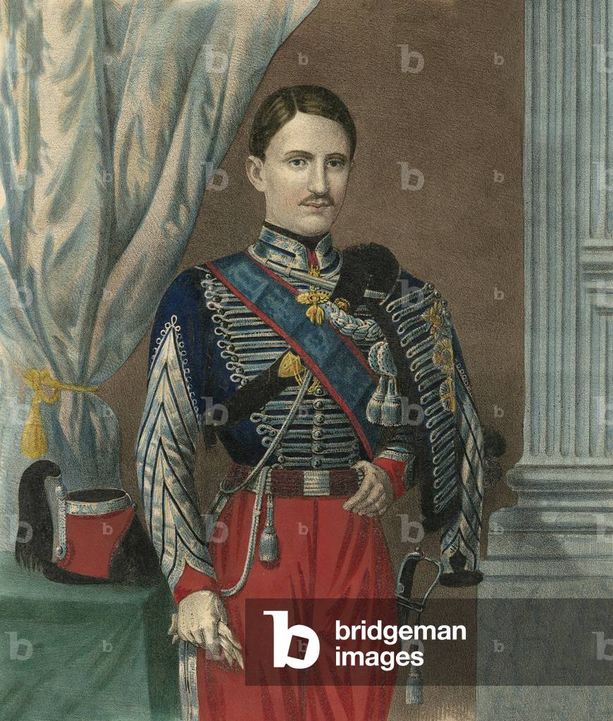 Portrait of Francois II King of the Two Sicilies (Francesco II delle Due Sicilie) (1836-1894) with the Necklace of the Order of the Golden Fleece - Portrait of Francis II of the Two Sicilies (1836-1894), King of the Kingdom of the Two Sicilies