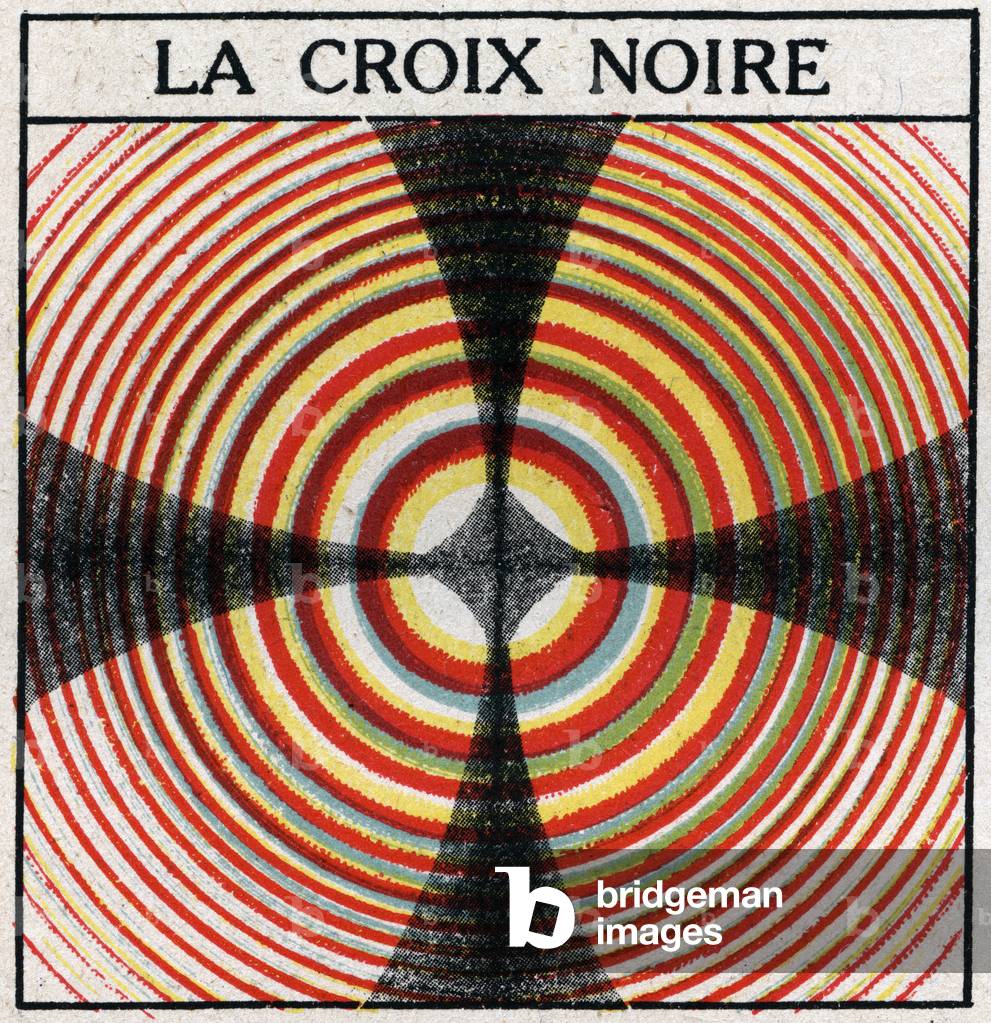 Double refraction: the black cross, 1925 (engraving)