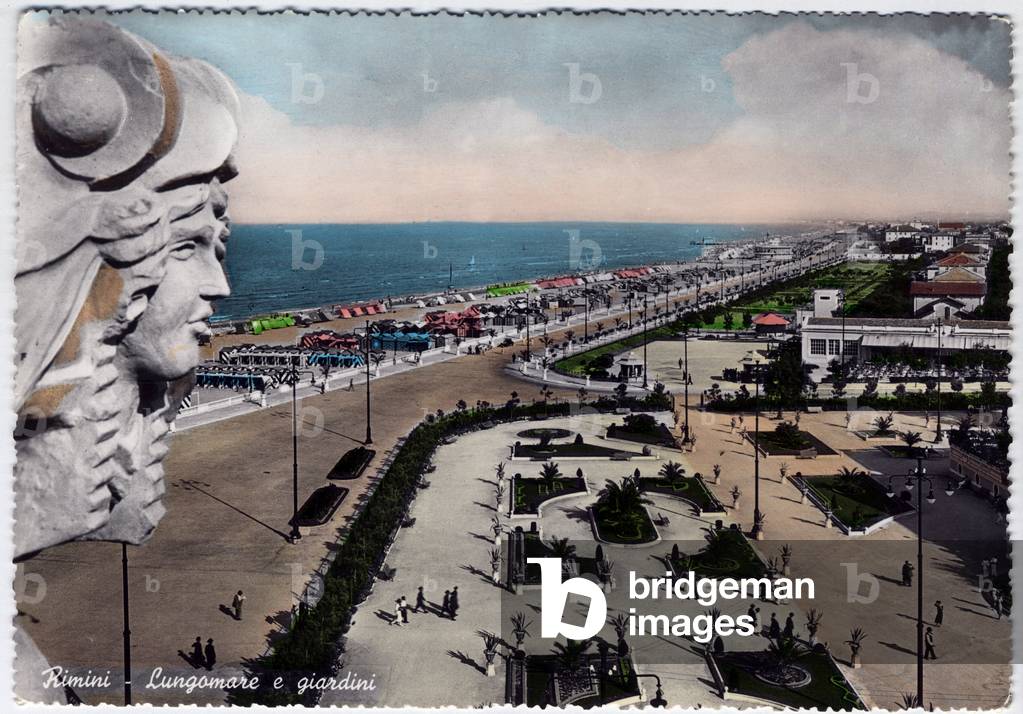 View of Rimini in Italy in 1955.