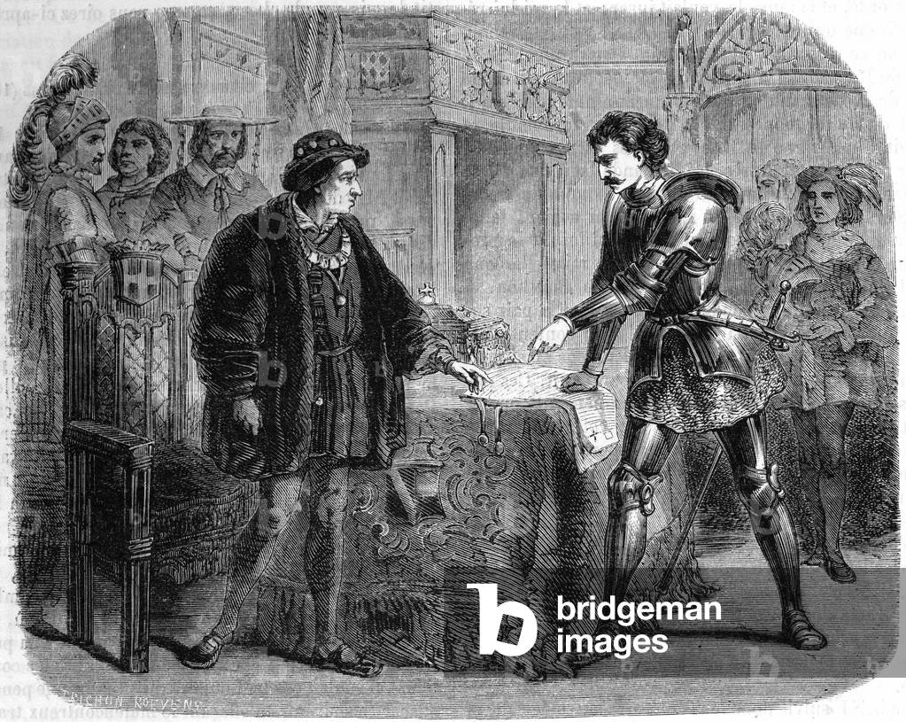 Luigi XI e Carlo Temeraire a Peronne (Italia), ottobre 1468.