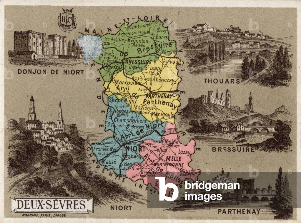 Les Deux Sevres, Poitou Charente, France, 1910 (chromo)
