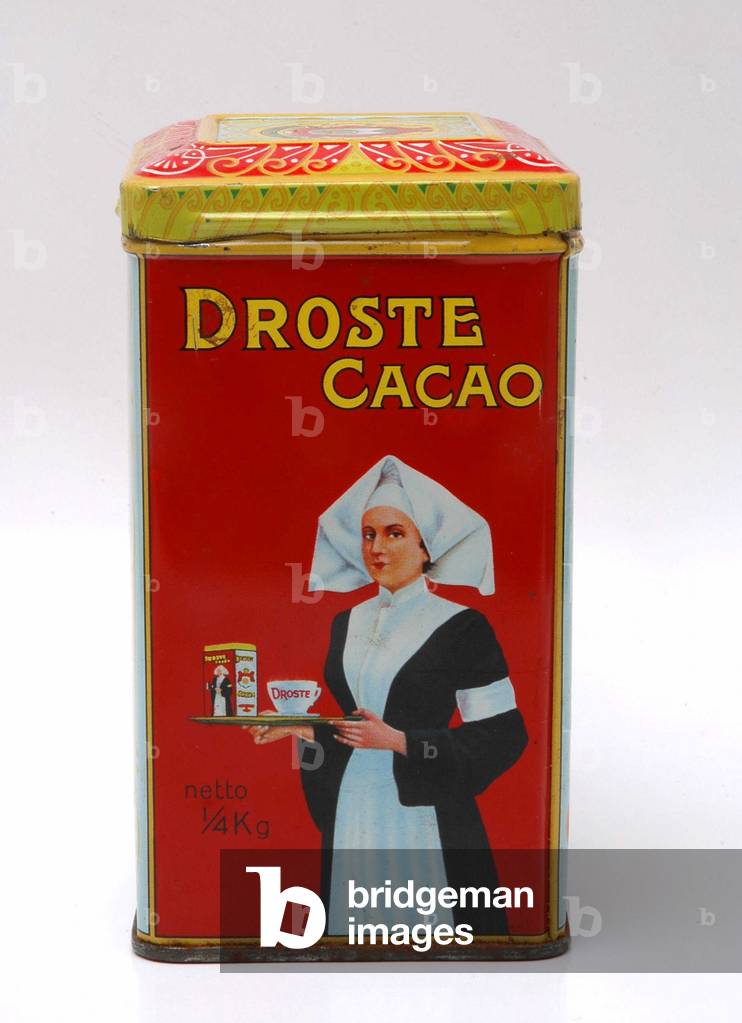 Box of cocoa Droste around 1965.