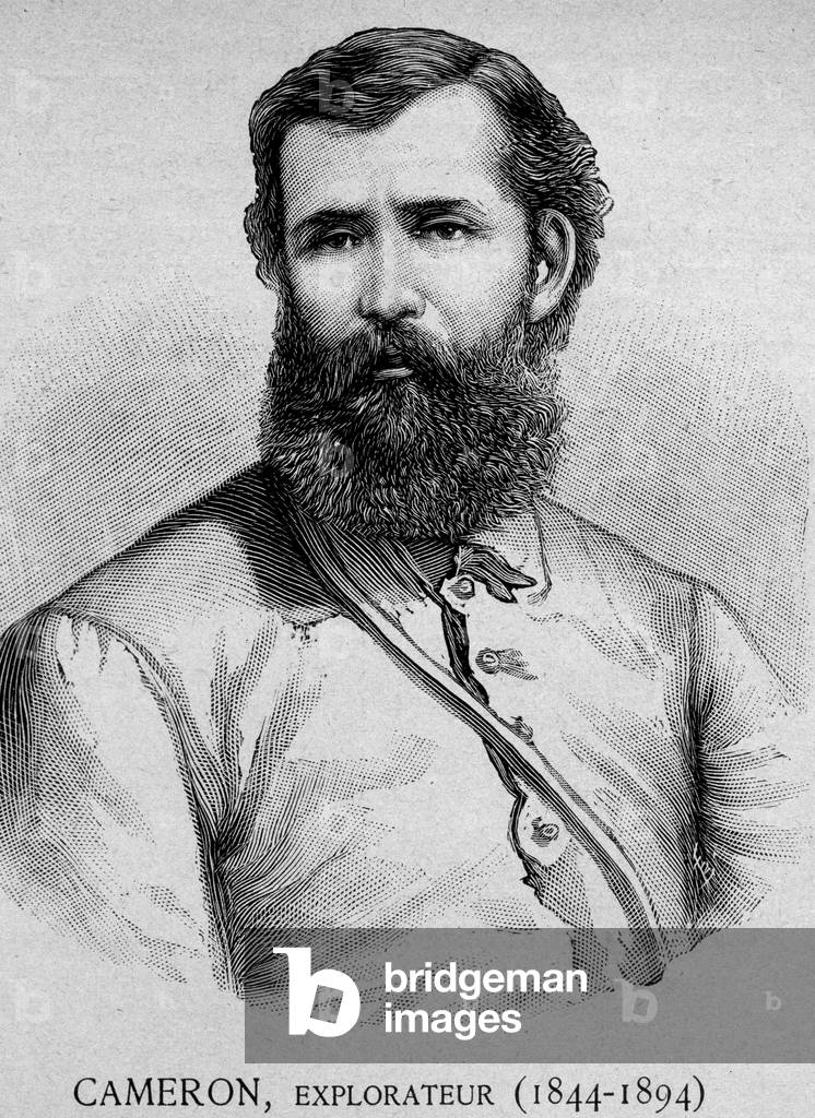 Portrait of Cameron, Explorer (1844 - 1894) - grav. 19th century