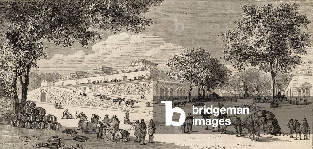The Wines Warehouse in Paris in 1861 - Rue de Languedoc and the Côte d'Or