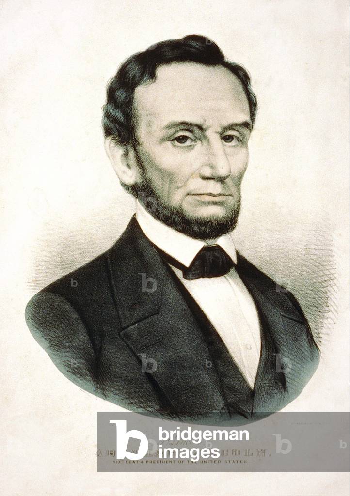Portrait of Abraham Lincoln. American statesman (1809 to 1865).