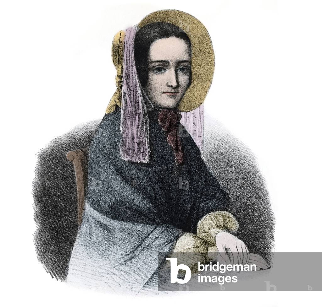 Portrait of Marie Fortunee Capelle, Marie Lafarge (Madame) (1816-1852) French criminal”” engraving of the 19th century
