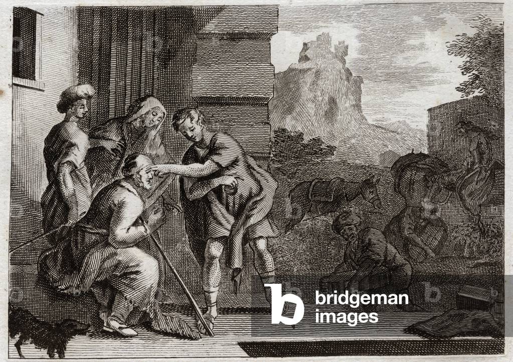 Illustration for the Royaumont Bible, 1811 (engraving)
