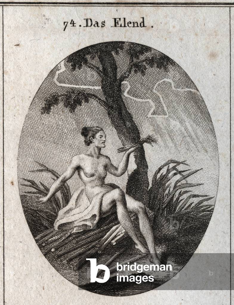 Illustration for Iconology or ideas from the sphere of passions and allegories, Vienna 1801 (engraving)