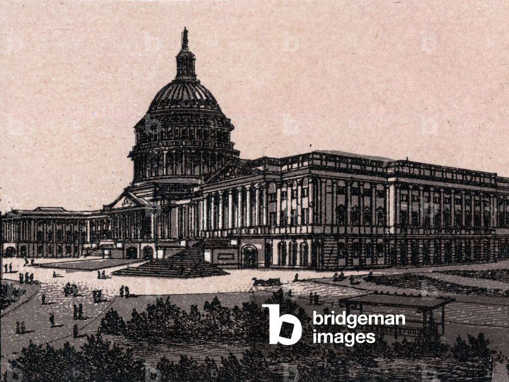 Washington, United States: view of the Capitol. in “The World Illustrates 168 Views” Undated (late 19th century)
