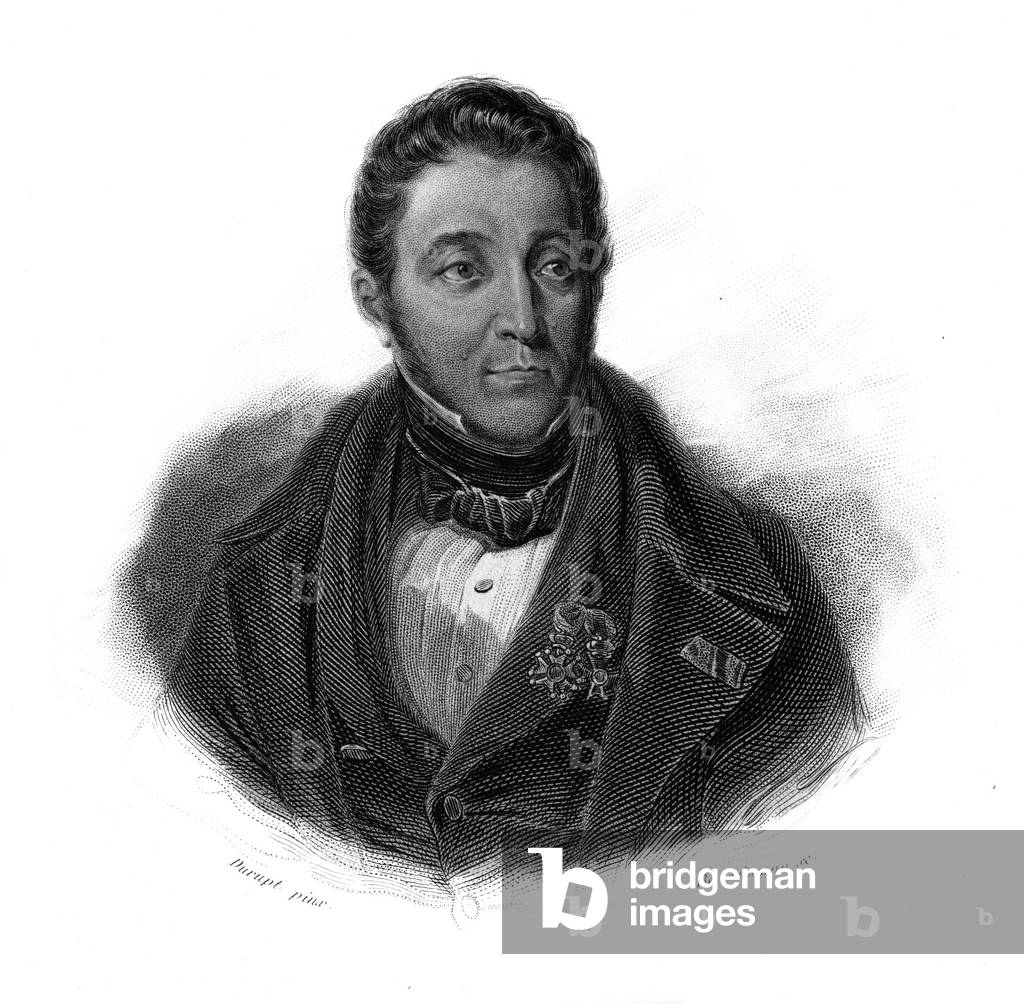 Portrait of Louis-Francois-Xavier Crespel, dit Crespel-Delisse (Louis Francois Xavier Crespel Delisse) French industrialist, 1833 (engraving)