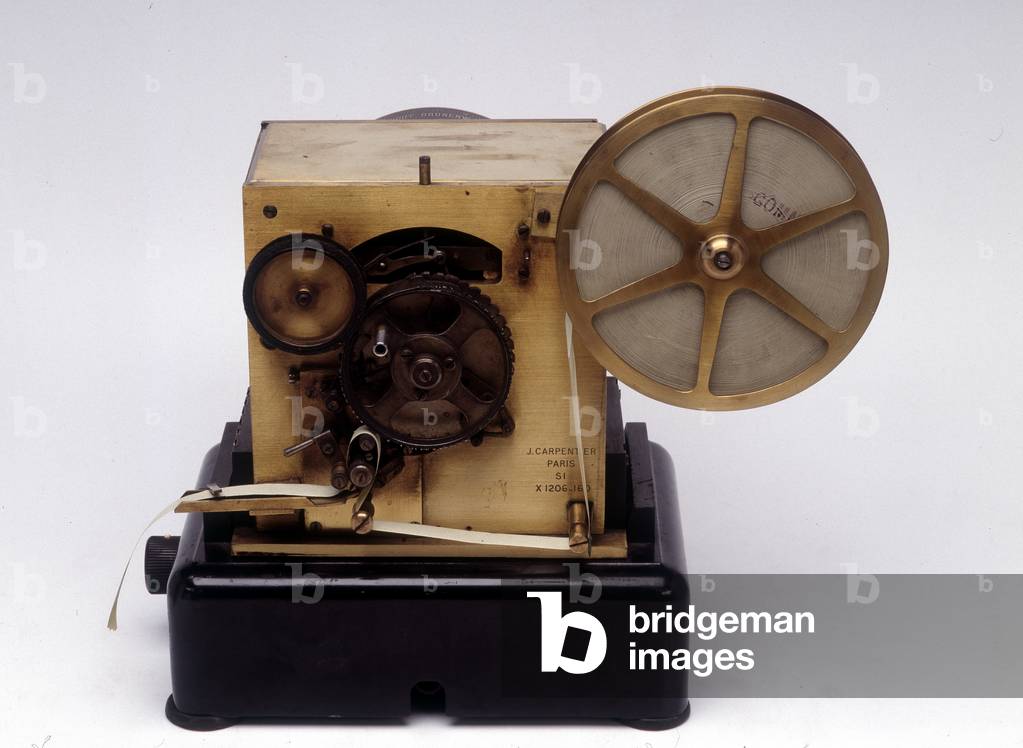 Image of Painting depicting Baudot system telegraph printer 1874 by Jules Baudot