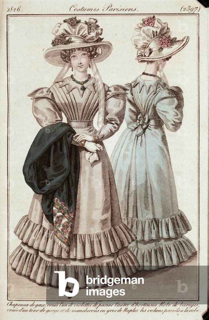 Fashion, France, 19th century - Women's Fashion - Ladies and Fashion Journal, Parisian Costumes, 1826 -