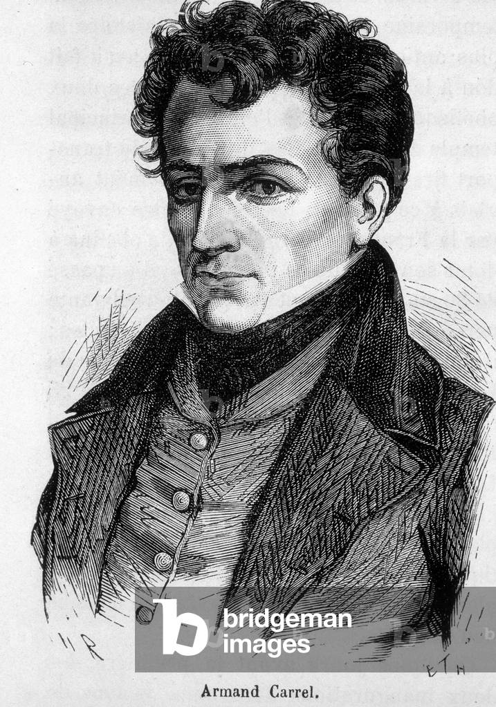 Portrait of Armand Carrel, French journalist and political writer (1800-1836).