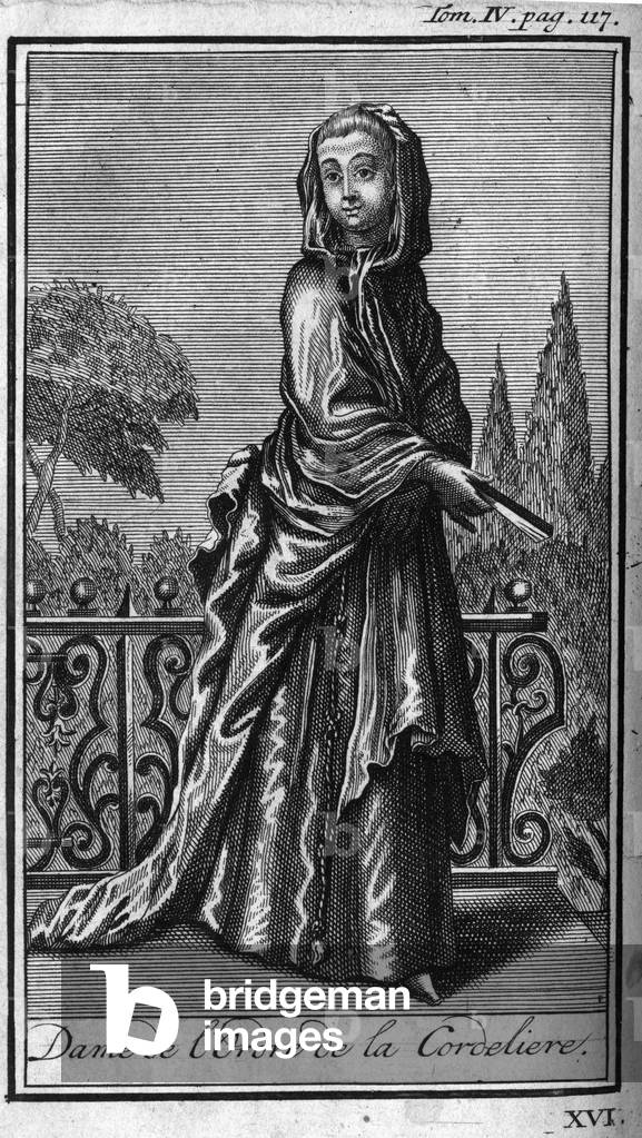 Orders of Chivalry. Lady of the Order of the Cordeliere, 1721 (engraving)