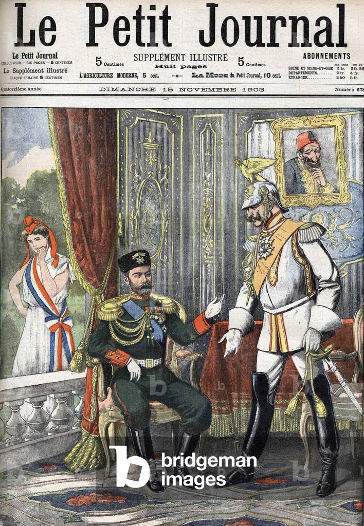 Meeting at Wiesbaden between Nicholas II and William II, 1903 (print)