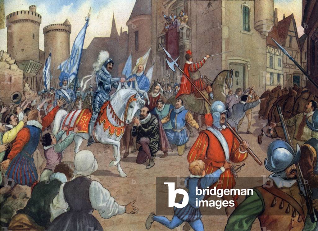 Entrée of Henri IV (1553-1610) in Paris, 22 March 1594, c.1950 (prin)