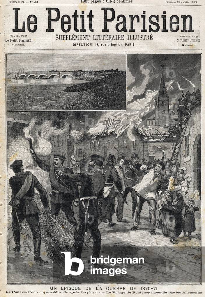 Episode of the war of 1870 - 1871 between France and Prussia, 1899 (engraving)