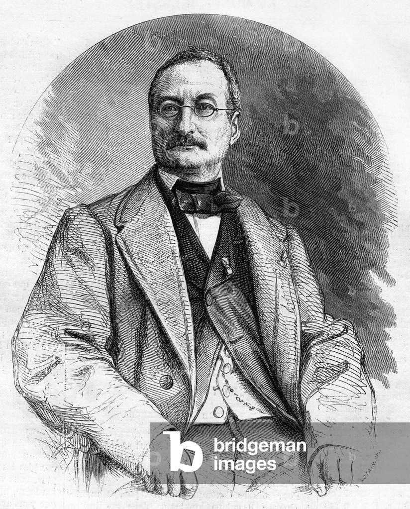 Portrait of Elie Berthet French writer of the 19th century.