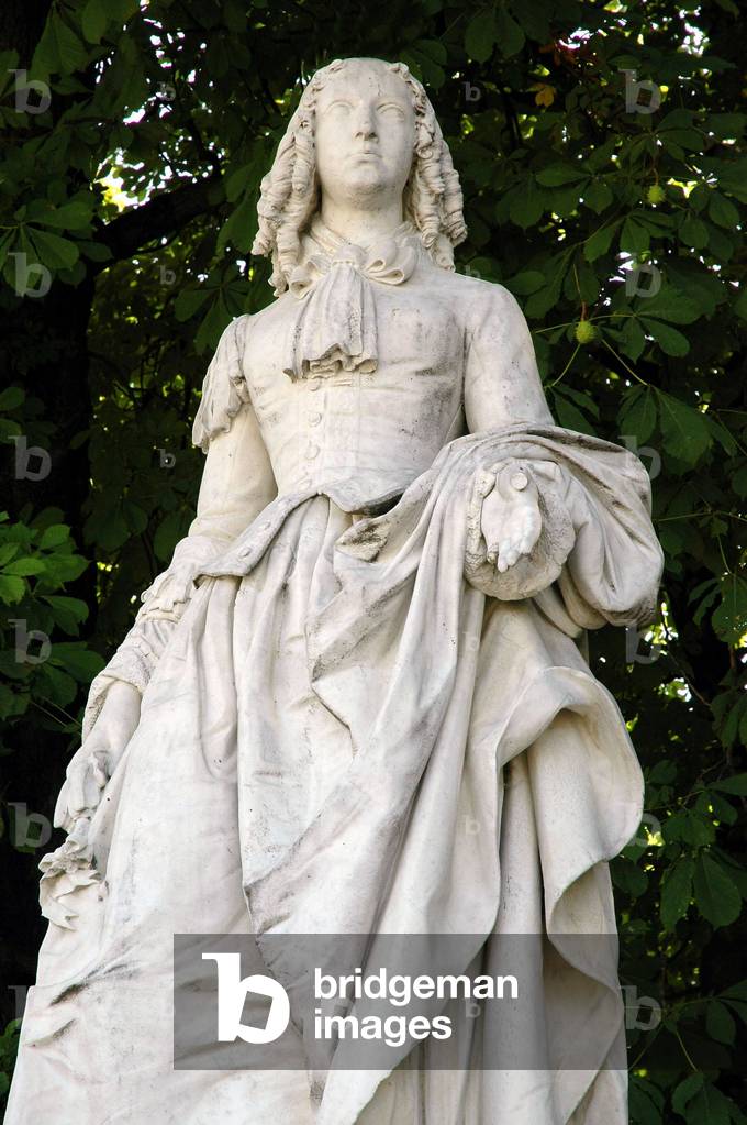 Portrait of Anne Marie Louise d'Orleans, Duchess of Montpensier 1627-1693. Statue of Camille Demesmay from 1848 at the Luxembourg Garden in Paris.
