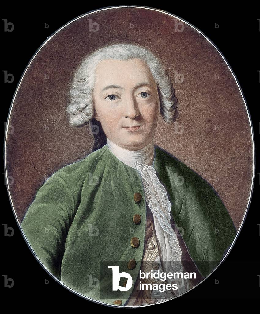 CLAUDE ADRIEN HELVETIUS. English philosopher (engraving)