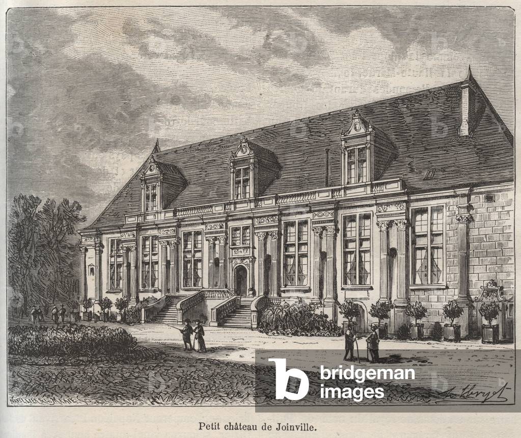 Chateau du Grand Jardin, Joinville - Haute-Marne - engraving in “La France illustree: geography, history, statistical administration” by V.A. Malt-Brown. 1884