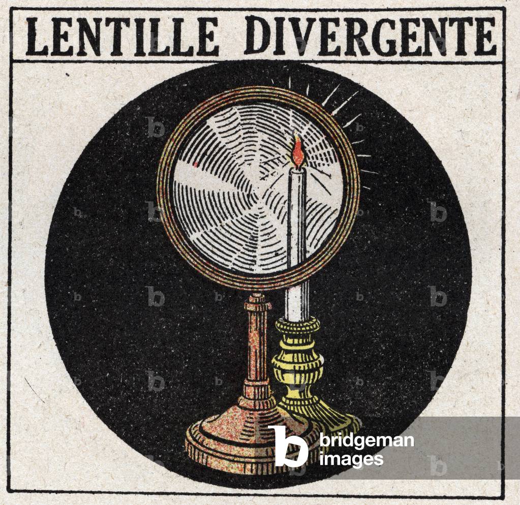 Prisms and lenses: divergent lens. 1925 (print)