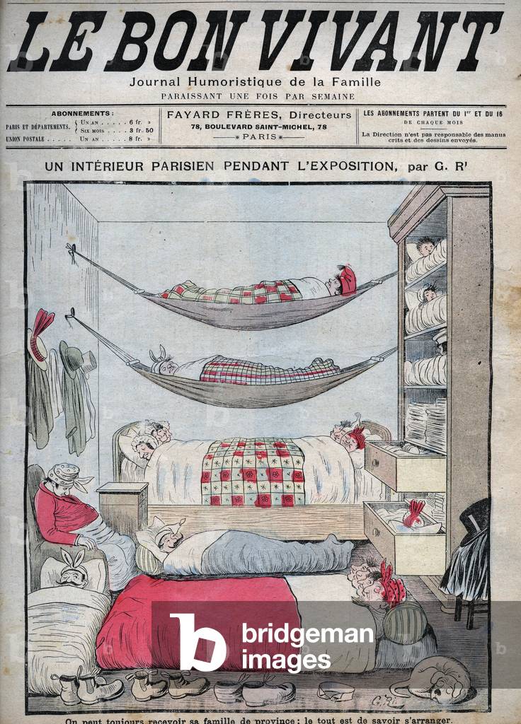 Hospitality - A Parisian interior during the exhibition, 1900 (print)