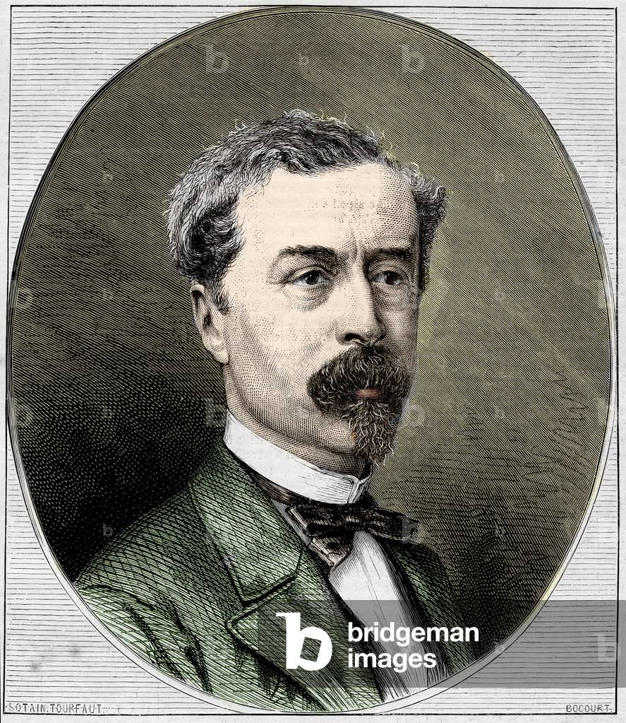 Portrait of Sir Richard Wallace (1818-1890), English philanthropist and art collector. Engraving from 1872.