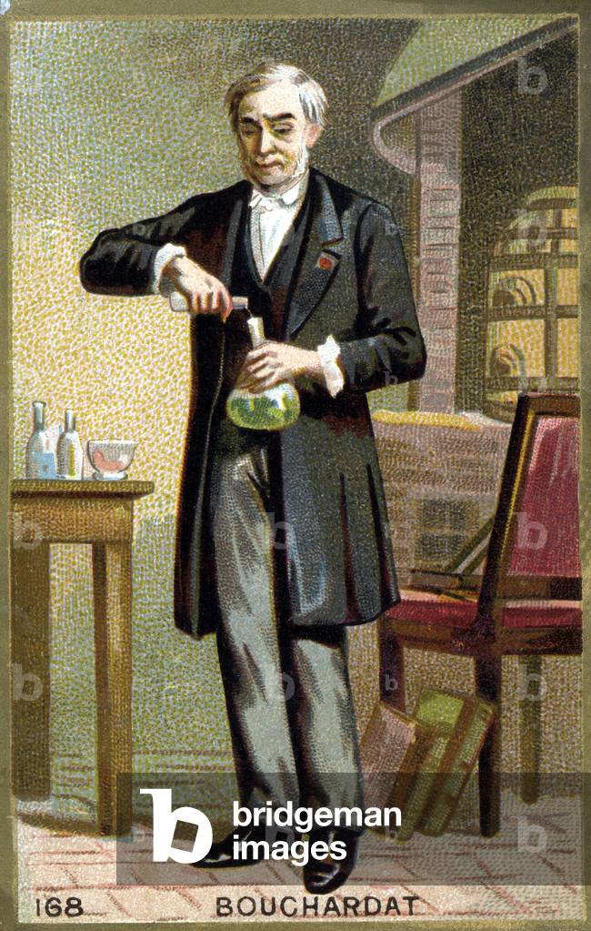 Portrait of Apollinaire Bouchardat (1809-1866), French pharmacist. Chromolithography of the late 19th century.