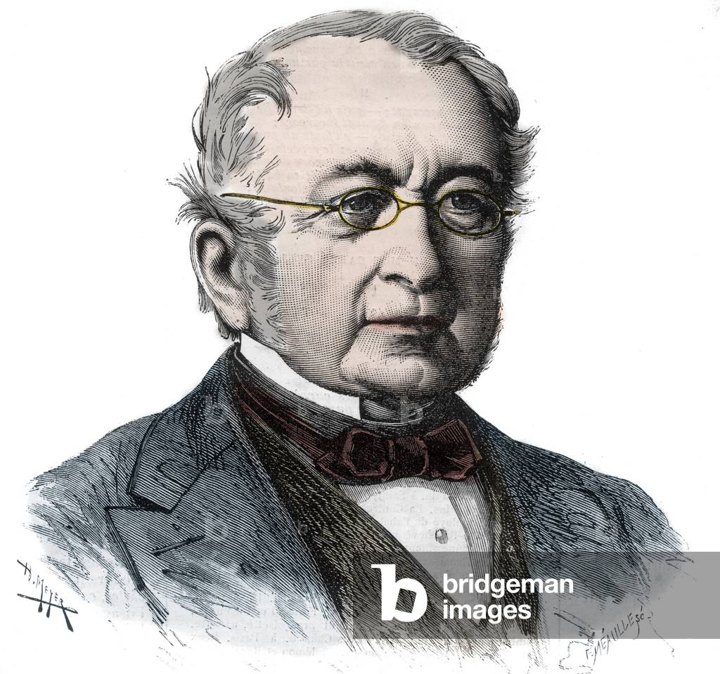 Portrait of the Chancellor Prince Alexander Mikhailovich Gorchakov (Alexander Gorchakov) (1798-1883) - Engraving of 1868