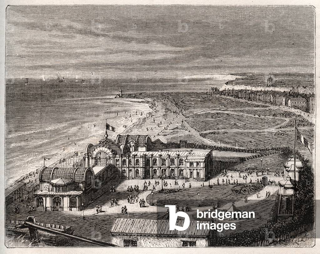 Dieppe - Normandie - engraving in “La France illustree: geographie, histoire, administration statistique” by V.A. Malt-Brown. 1884