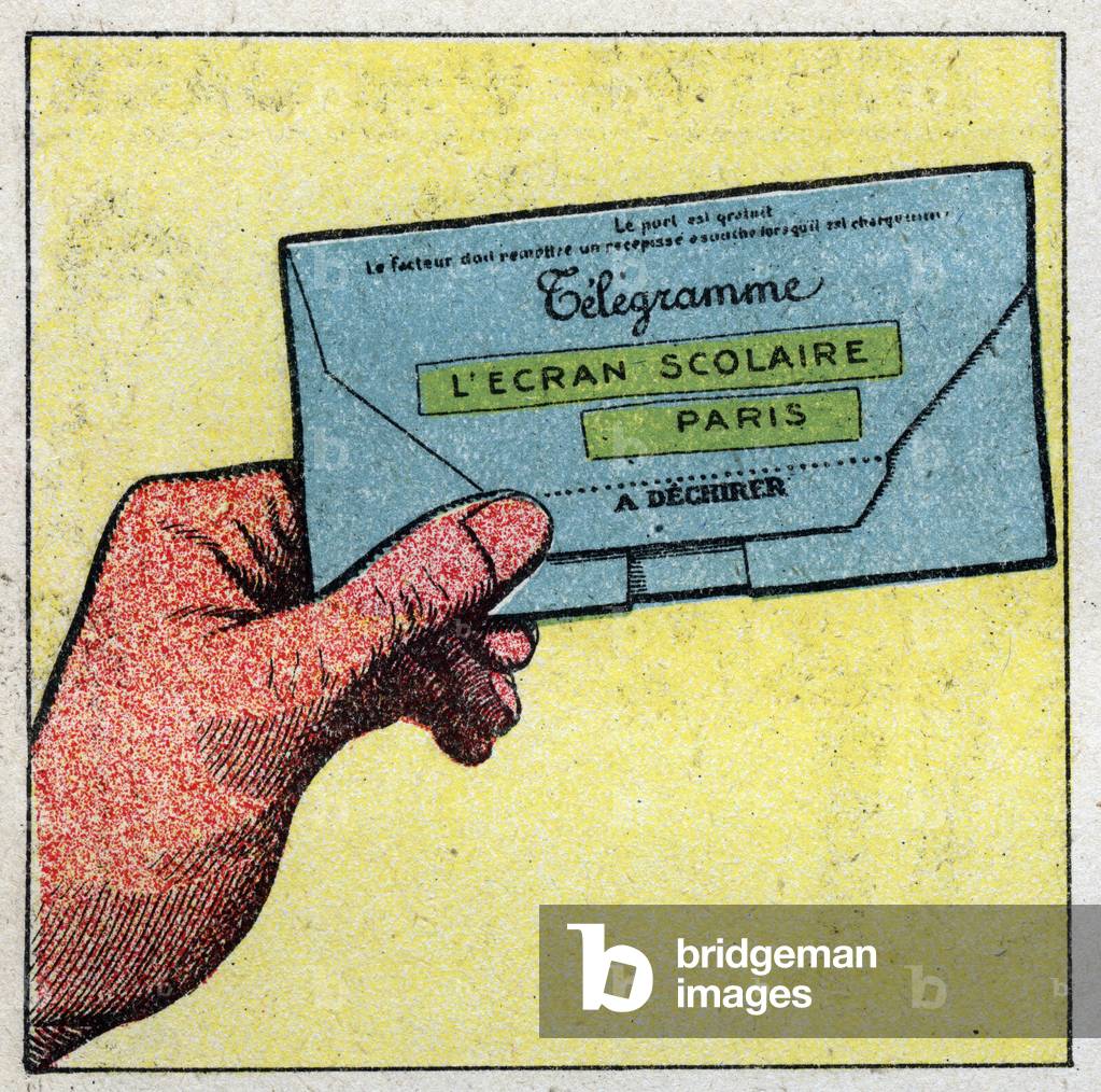 Telegraph: Telegram. Anonymous illustration of 1925 (print)