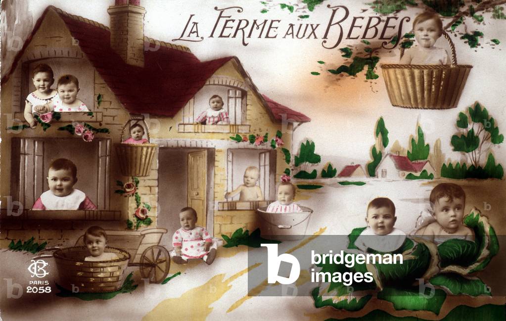 La ferme aux Bébés, postcard, sd. early 20th century.