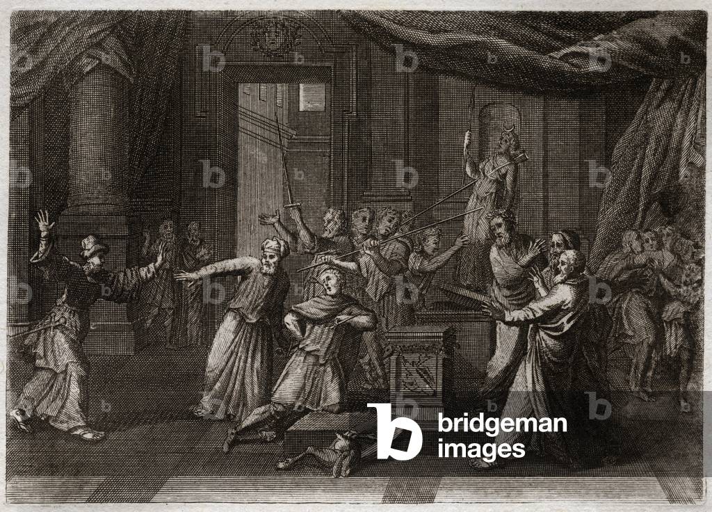Immagine di Incisione "Illustrazione per la Bibbia Royaumont" 1811 di Unknown Artist, b/w