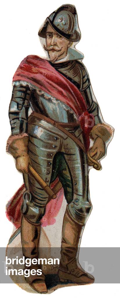 Portrait of Don Ferdinand (Fernando) Alvarez de Toledo, Duke of Alba (Alba) (1507-1582). Chromolithography, late 19th century.
