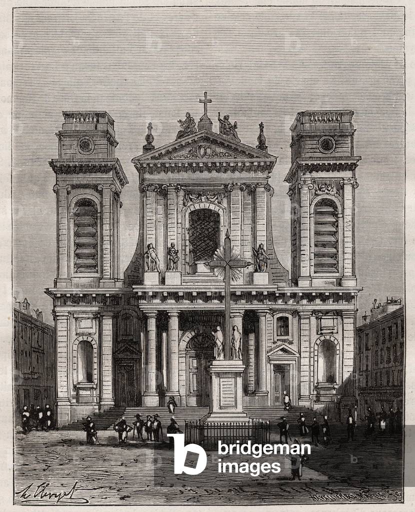 Cathedrale Notre-Dame-de-l'Assomption de Montauban - (Notre Dame de l'Assomption) - Tarn-et-Garonne - engraving in “La France illustree: geographie, histoire, administration statistique” by V.-A. Malt-Brown. 1884