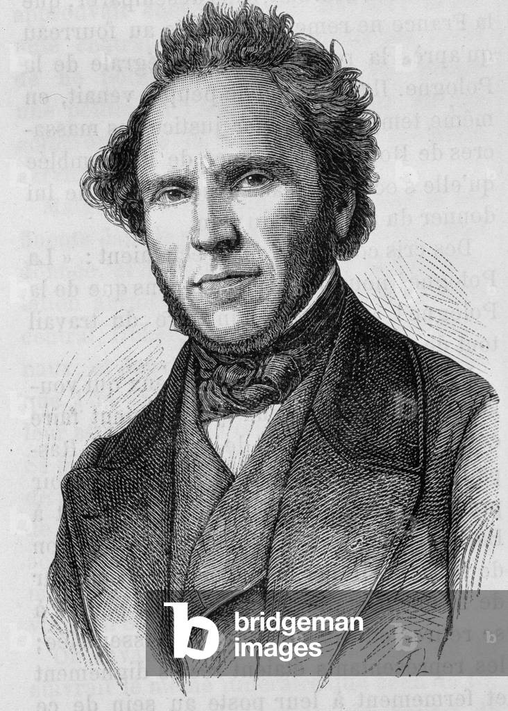 Portrait of Claude Anthime Corbon (1808 - 1891). Engraving of the end of the 19th century in “Histoire de France”” by H. Martin.